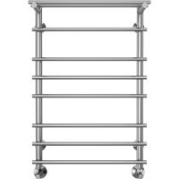 Водяной полотенцесушитель Terminus Ватра П8 500x800 4670078529503 с полкой Хром, нижнее подключение, G 1/2" ВР, с угловым соединением — фото 2, Водяные полотенцесушители