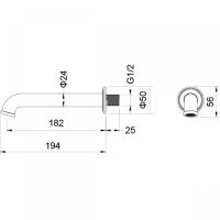 Излив для смесителя Aquatek Классик AQ1541MB Черный матовый — фото 2, Комплектующие для душевого оборудования