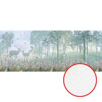 Фреска Ortograf Flora 33681 Фактура бархат FX Флизелин (6,7*2,7) Зеленый/Разноцветный, Деревья/Животные/Природа — фото 1, Фрески