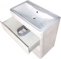 Тумба под раковину Style Line Атлантика Люкс Plus 80 СС-00002278 Бетон крем — фото 3, Мебель для ванной