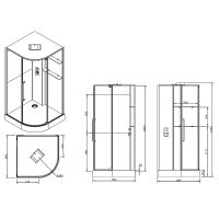 Душевая кабина Black&White Galaxy G8891 100х100 889100 с паром без гидромассажа — фото 9, Душевые кабины