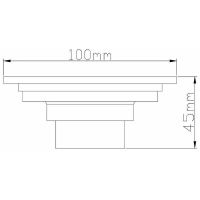 Душевой трап Ростовская Мануфактура Сантехники Boou 100x100 B2131 с решеткой Хром — фото 2, Трапы для душа