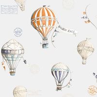 Обои детские Andrea Rossi Kids Land 54279-2 Винил на флизелине (1,06*10,05) Серый, Воздушные шары — фото 1, Обои для стен