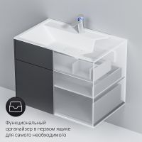 Товар: Тумба под раковину AM.PM Inspire V2.0 80 M50AFHX0803GM подвесная Графит - фото 7 Тумба под раковину AM.PM Inspire V2.0 80 M50AFHX0803GM подвесная Графит — фото 7, Тумбы под раковину