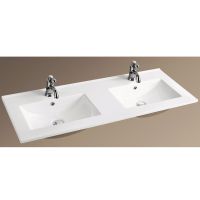 Раковина WeltWasser Deilbach 7506 120 10000003906 двойная Белый глянец — фото 1, Раковины встраиваемые сверху