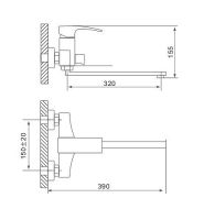 Смеситель для ванны Gappo G07 G2207-7 универсальный Белый Хром — фото 9, Смесители