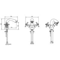 Товар: Смеситель для раковины Boheme Royal Cristal 311-Royal/CRST Бронза - фото 3 Смеситель для раковины Boheme Royal Cristal 311-Royal/CRST Бронза — фото 3, Смесители