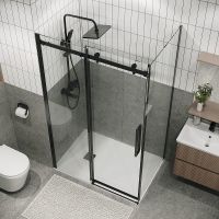 Товар: Душевой уголок Grossman Classic 130х90 120.K33.04.1390.21.00 профиль Черный матовый стекло прозрачное - фото 4 Душевой уголок Grossman Classic 130х90 120.K33.04.1390.21.00 профиль Черный матовый стекло прозрачное — фото 4, Прямоугольные душевые уголки