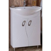 Тумба под раковину Corozo Наина 60 SD-00000320 Белая — фото 1, Тумбы под раковину