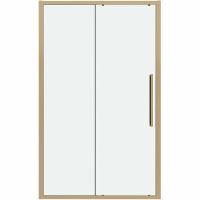 Душевая дверь Grossman Cosmo 100 100.K33.02.100.32.00 профиль Золото сатин стекло прозрачное — фото 1, Раздвижные душевые двери