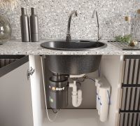 Кухонная мойка Domaci Бьелла DMC-08K арт-GWS-08K-308 черная — фото 8, Кухонные мойки