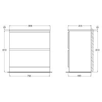 Тумба под раковину BelBagno 80 ALBANO-800-2C-PIA-RR Rovere Rustico — фото 9, Тумбы под раковину