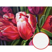 Фреска Ortograf Цветы 8271 Фактура бархат FX Флизелин (2*1,5) Красный/Зеленый, Цветы/Живопись — фото 1, Фрески