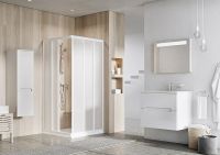 Душевая дверь Ravak Supernova ASRV3-90 198 15V70UR2ZG профиль Сатин стекло Grape — фото 3, Раздвижные душевые двери