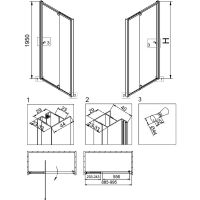 Товар: Душевая дверь Veconi Vianno VN-32 90 VN32-90-01-C5 профиль Хром стекло прозрачное - фото 5 Душевая дверь Veconi Vianno VN-32 90 VN32-90-01-C5 профиль Хром стекло прозрачное — фото 5, Распашные душевые двери