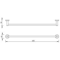 Полотенцедержатель Whitecross Ergo nickel brushed ER2252NIB Брашированный никель — фото 2, Полотенцедержатели