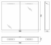 Товар: Зеркальный шкаф BelBagno SPC 90 SPC-2A-DL-BL-900 с подсветкой Белый - фото 8 Зеркальный шкаф BelBagno SPC 90 SPC-2A-DL-BL-900 с подсветкой Белый — фото 8, Мебель для ванной