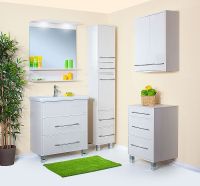 Тумба под раковину Бриклаер Чили 80 4627125415012 Светлая лиственница — фото 5, Мебель для ванной