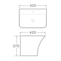 Раковина SantiLine 52 SL-4021 Белая — фото 2, Мини-раковины