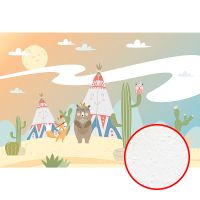 Фреска детская Ortograf Для самых маленьких 32957 Фактура бархат FX Флизелин (4*2,7) Разноцветный, Животные/Пейзаж — фото 1, Фрески