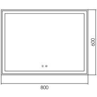 Товар: Зеркало Abber See 80 AG6104SP с подсветкой с сенсорным выключателем и диммером - фото 3 Зеркало Abber See 80 AG6104SP с подсветкой с сенсорным выключателем и диммером — фото 3, Зеркала в ванную комнату