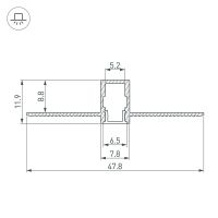 Товар: Профиль алюминиевый Arlight 034986 встраиваемый для ГКЛ Серебристый - фото 3 Профиль алюминиевый Arlight 034986 встраиваемый для ГКЛ Серебристый — фото 3, Профили для светодиодных лент