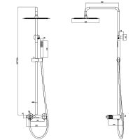 Товар: Душевая система Boheme Stick 128-MG.3 Золото матовое - фото 2 Душевая система Boheme Stick 128-MG.3 Золото матовое — фото 2, Душевое оборудование. Душевая программа
