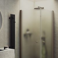 Душевой уголок Maybah Glass MGY-1294-2 900x900x1980 на монопетлях Бронза стекло сатиновое — фото 2, Душевые уголки