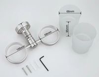 Стакан для зубных щеток Frap F37 F3708 двойной Сатин — фото 7, Стаканы для зубных щеток