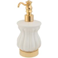 Дозатор для жидкого мыла Migliore Olivia 17452 Золото Белый — фото 1, Дозаторы