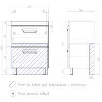 Тумба под раковину Vigo Plaza 60 tn.PLA.FOS.60.2Y Белая — фото 13, Мебель для ванной