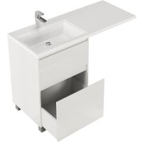 Тумба с раковиной Creto Cafor 120 L 19-W120L Белый глянец — фото 9, Мебель для ванной