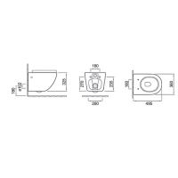 Комплект унитаза Ceruttispa B-2376-3 7183 с сиденьем Микролифт и инсталляцией WeltWasser WW Marberg 507 10000005949+10000005952 с клавишей смыва Хром глянцевый — фото 8, Комплекты унитаз + инсталляция