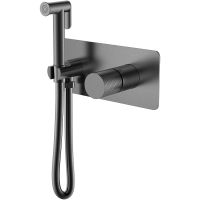 Гигиенический душ со смесителем Boheme Stick 127-GM.2 Оружейная сталь — фото 1, Душевое оборудование. Душевая программа