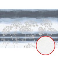 Фреска Ortograf Grafika Natura 31539 Фактура бархат FX Флизелин (4*2,7) Черный/Голубой, Цветы — фото 1, Фрески