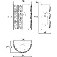 Товар: Настенный светильник Maytoni Modern Gelid MOD184-WL-01-CH Прозрачный Хром - фото 8 Настенный светильник Maytoni Modern Gelid MOD184-WL-01-CH Прозрачный Хром — фото 8, Бра