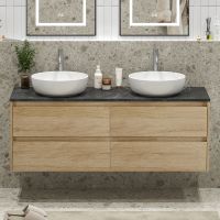 Тумба под раковину BelBagno Kraft 140 KRAFT-1400-4C-SO-2-RNN подвесная Rovere Nebrasca Nature — фото 18, Тумбы под раковину