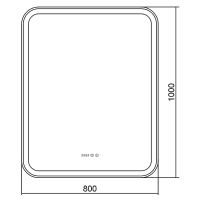 Зеркало Silver Mirrors Стив-3 80 LED-00002827 с подсветкой с сенсорным выключателем с подогревом и часами — фото 6, Зеркала в ванную комнату