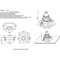 Товар: Встраиваемый светильник Crystal Lux CLT 009C1 BL Черный - фото 3 Встраиваемый светильник Crystal Lux CLT 009C1 BL Черный — фото 3, Точечные светильники