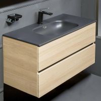 Тумба под раковину Boheme Armadi Art Vallessi 100 837-100-L подвесная Light Oak — фото 2, Мебель для ванной