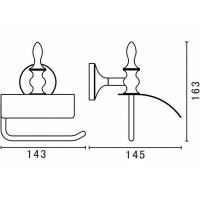 Держатель туалетной бумаги Art&Max Bohemia AM-E-4283-Cr с крышкой Хром — фото 4, Держатели туалетной бумаги