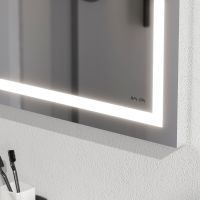 Зеркало AM.PM Gem 100 M91AMOX1001WG с подсветкой с механическим выключателем — фото 5, Мебель для ванной