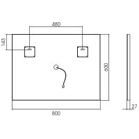 Зеркало Silver Mirrors Ливия 80 ФР-00000942 с подсветкой с сенсорным выключателем и диммером — фото 18, Зеркала в ванную комнату