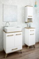 Шкаф подвесной Sanflor Ингрид 30 С03691 Белый Швейцарский вяз — фото 3, Шкафы для ванной