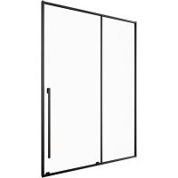 Душевая дверь Allen Brau Fantasy 140 3.11008.31 профиль Черный матовый стекло прозрачное — фото 1, Душевые двери в нишу