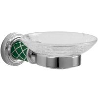 Мыльница Boheme Murano 10903-GR-CR Хром Бирюзовая — фото 1, Мыльницы