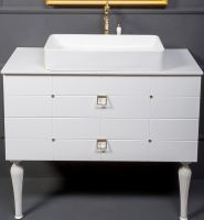 Товар: Тумба под раковину Boheme Armadi Art Vallessi Avangarde Piazza 80 841-080-WG подвесная Белый Золото - фото 3 Тумба под раковину Boheme Armadi Art Vallessi Avangarde Piazza 80 841-080-WG подвесная Белый Золото — фото 3, Мебель для ванной