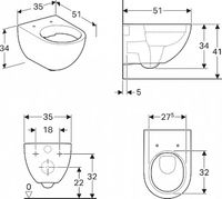 Товар: Унитаз Geberit (Keramag) Acanto 500.600.01.2 подвесной без сиденья - фото 4 Унитаз Geberit (Keramag) Acanto 500.600.01.2 подвесной без сиденья — фото 4, Подвесные унитазы