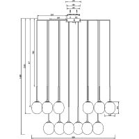 Подвесной светильник Maytoni Modern Branch MOD176PL-16G Белый Черный Золото — фото 6, Подвесные светильники