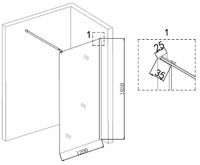 Душевая перегородка Niagara Nova 120 NG-643-12GOLD профиль Холодное золото стекло прозрачное — фото 4, Душевые перегородки